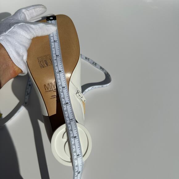 MM6 Maison Martin Margiela White Lambskin Anatomic 45 Ankle Boots 37 NIB $550 - Picture 9 of 16